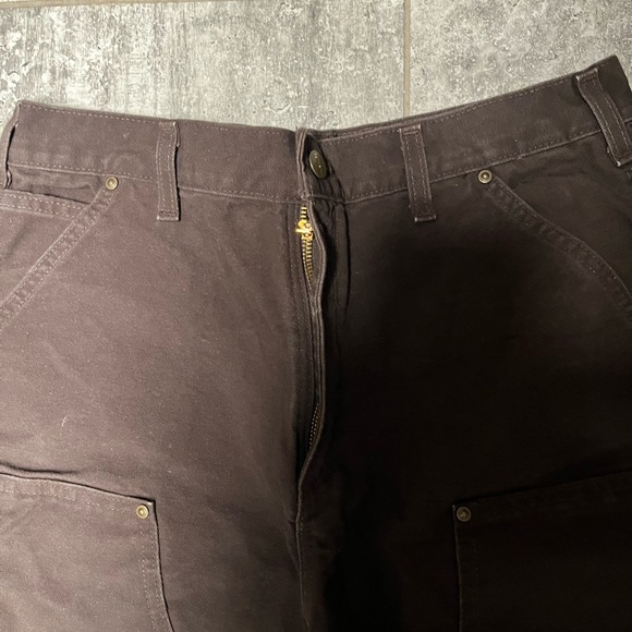 Carhartt Utility Double Knee Work Pant Loose Original Fit Dark Brown SZ 33W 30L - Picture 4 of 10